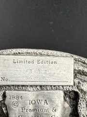 Vintage Ag Belt Buckle PIK 1984 Silver Tone