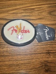 Rare Vintage Fender pinup girl belt buckle. Please read description.