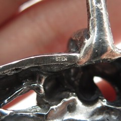 925 Sterling Silver Vintage Spiral Link Solid 140.8g Brutalist Belt Buckle
