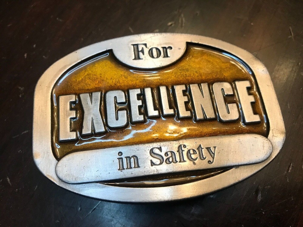 For Excellence In Safety Lab Safety Supply Belt Buckle Pewter