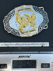 Western Buckle Gold Black Silver Roosters Cowboy 2 »Buckle Hebilla Vaquero Gallo