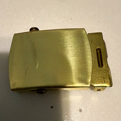 Gold Tone Solid Brass Men’s Clamp Closure Belt Buckle Classic Solid 1.5 in