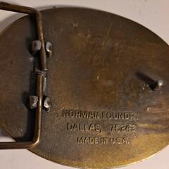 Vintage Norman Foundry NRA Belt Buckle Gunowner And Proud Of It made in USA