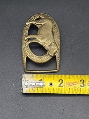 Leonard P. Reid Bronze Labrador Orvis Belt Buckle 2001