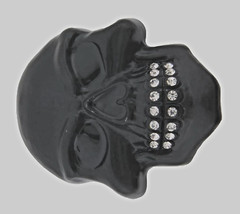 Skull Belt Buckles Grill Black Metal Emblem Bling Iced Style New Men Women Goth