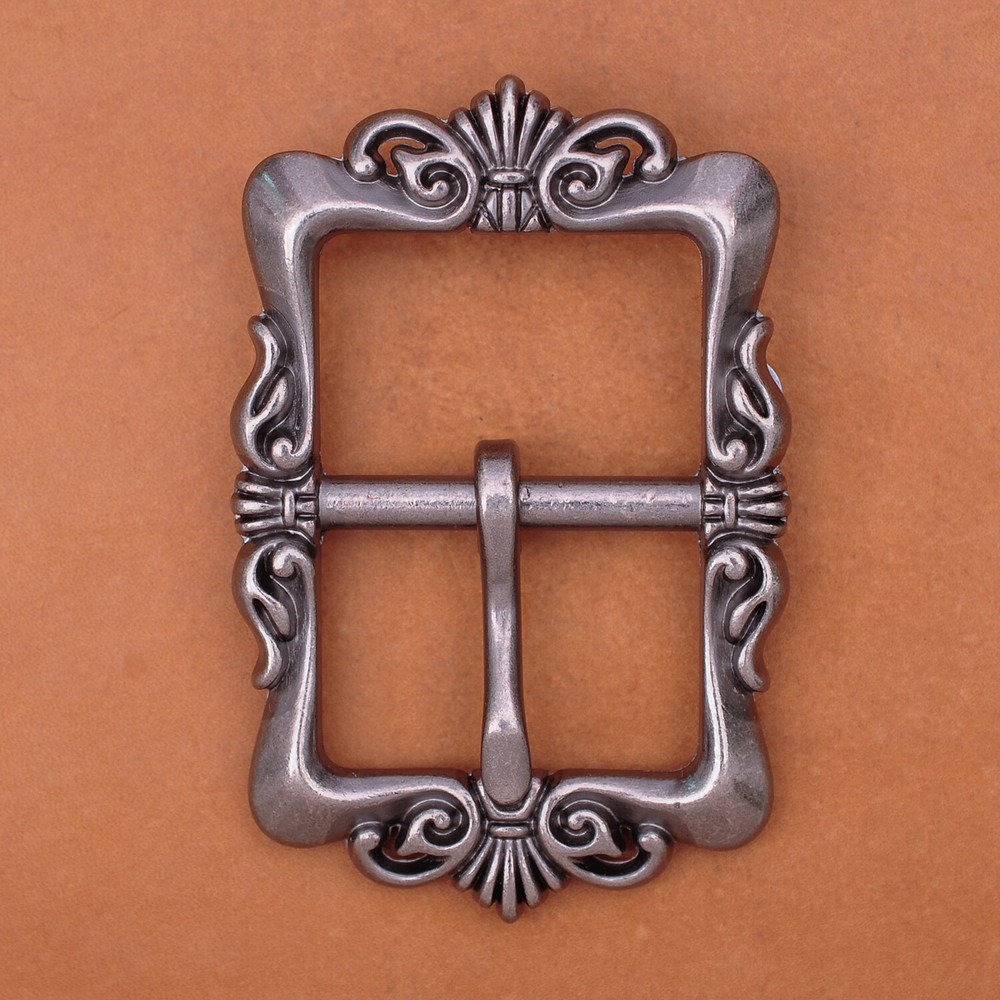 Heavy Duty Flower Pin Center Bar Belt Buckle for Leather Belt Fit 33mm Strap