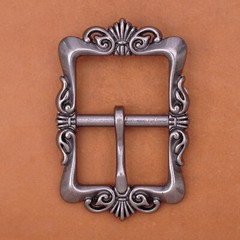 Heavy Duty Flower Pin Center Bar Belt Buckle for Leather Belt Fit 33mm Strap