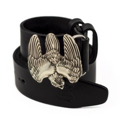 German silver belt buckle Fighting Falcon, Hunting falcon sculptural belt buckle