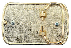 Gold Color Southwest 40×30 Oval Lapis Cabochon Gemstone Belt Buckle PBB22/32426