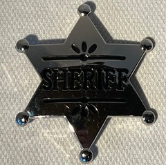 Silver Sheriff Badge Belt Buckle Western Style Belt Buckle