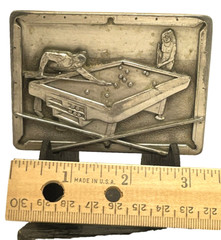 1984 Bergamot Brass Works Z-149 Pool Table Billiards Snooker Belt Buckle 3-D A1