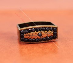 Black Crystal Rhinestone Western Cowboy Floral Belt Buckle Set Fit 30MM Strap