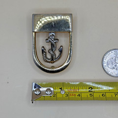 Vintage 70’s Nautical Anchor Gold Tone Sailor Belt Buckle 2&Prime;x1.5 appox EUC