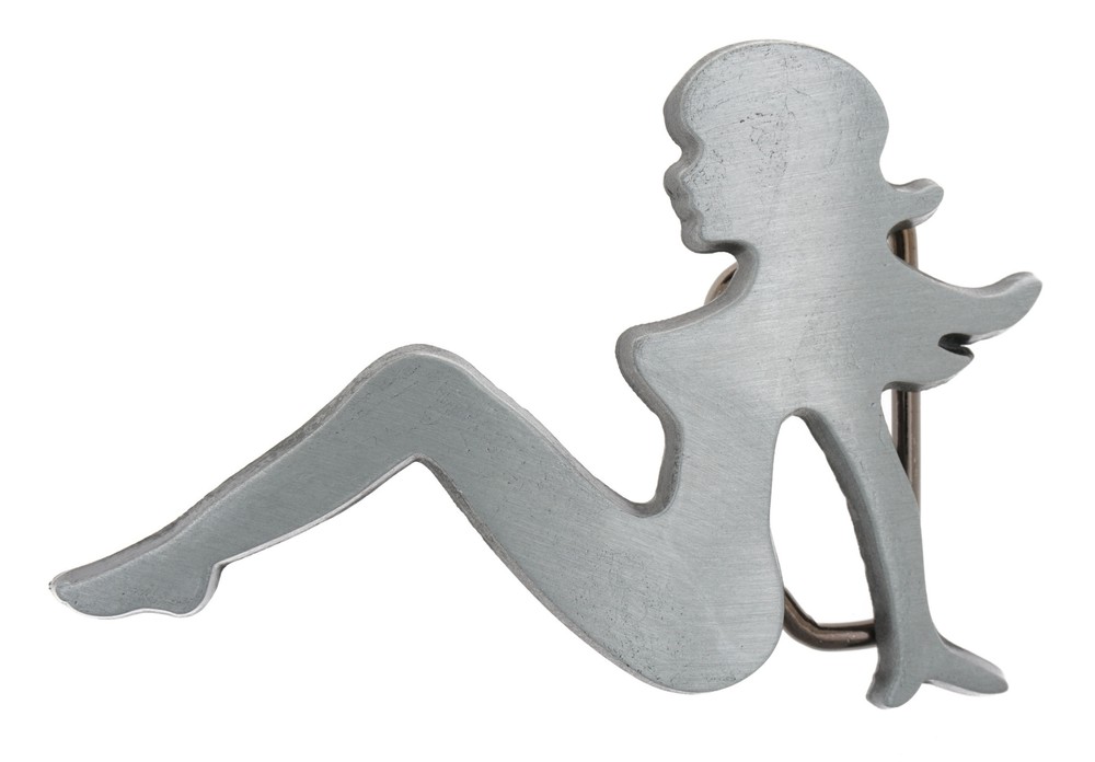 Mud Flap Girl Cut Out Trucker Metal Belt Buckle