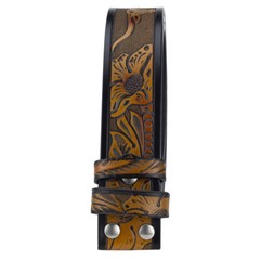 Handmade Genuine Men&rsquo;s Belt Full Grain Leather Without Buckle Heavy Duty Western