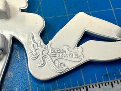 Mudflap Girl Belt Buckle Mud Flap White Color Enamel Cz Studded Belt Buckle