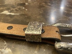 Vogt /Orvis James Reid Style .925 Sterling Silver 14k Gold Belt Buckle set ✅