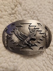 1993 Arroyo Grande Buckle Co Bald Eagle Pewter Belt Buckle. Men&rsquo;s Western Wear