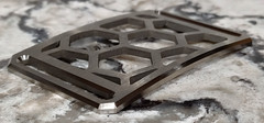 GRIP6 BELT BUCKLE – TITANIUM HONEYCOMB in RAW – WOMEN / MEN – 1.5 INCH WIDE