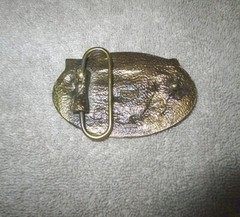 Vtg NRA Brass Belt Buckle Golden Eagles Member USA National Rifle Association