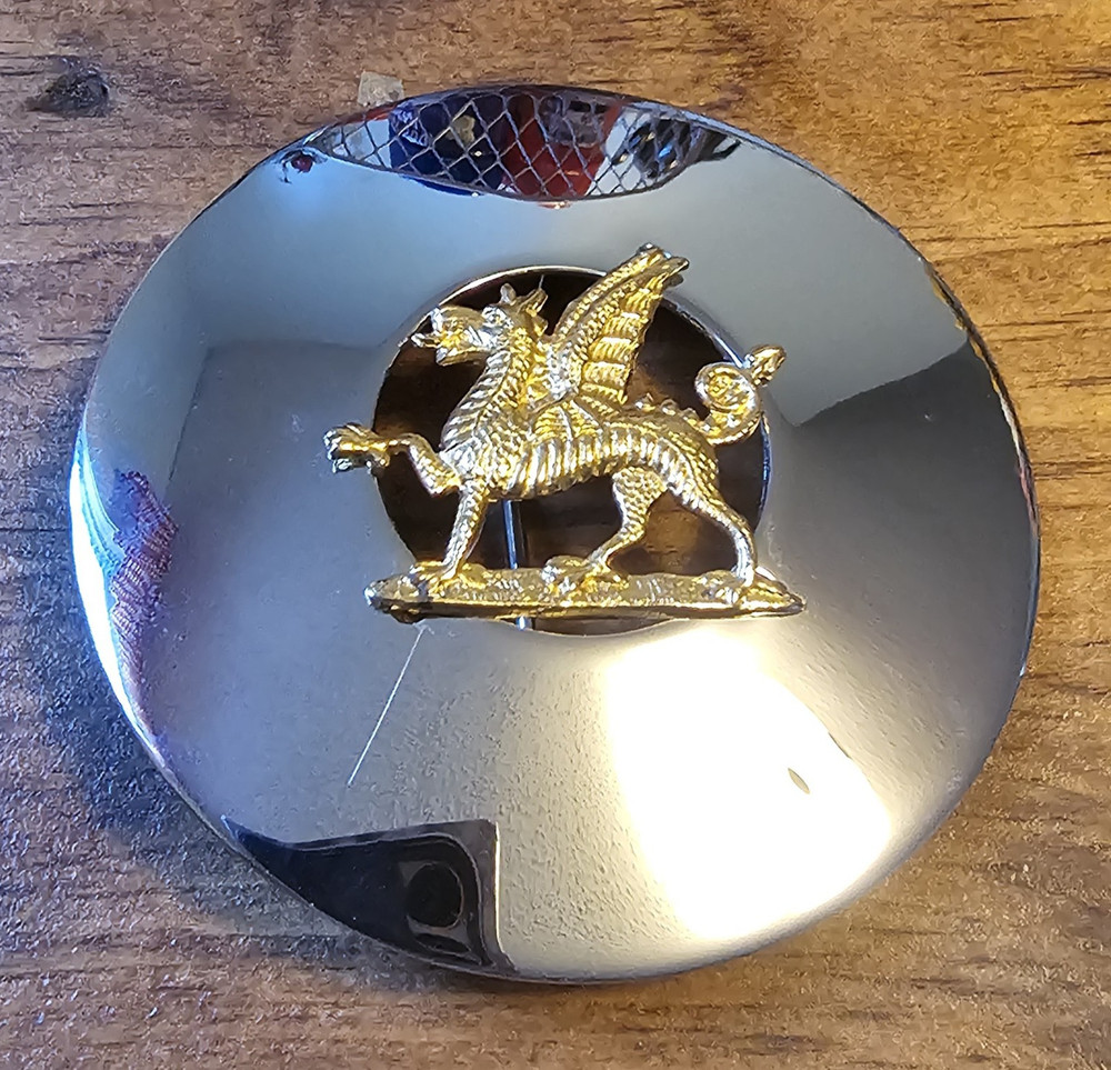 Men&rsquo;s Metal Round Belt Buckle Silver/Gold Tone Dragon Plate Buckle Fits 1.5 in