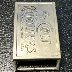 Colt Revolvers Vintage Silver Metal Western Belt Buckle Rectangular Logo