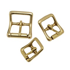 2X Single Prong Replacement Brass Roller Belt Buckle 16/20/25mm Internal Width