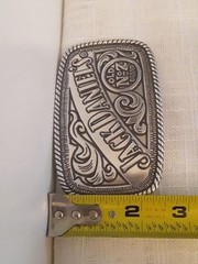 Jack Daniel&rsquo;s Old No.7 2005 Silver Metal Belt Buckle With Rope Style Border