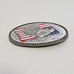 Ivan Belt Buckle – American Flag and Eagle (has wear) made in Taiwan