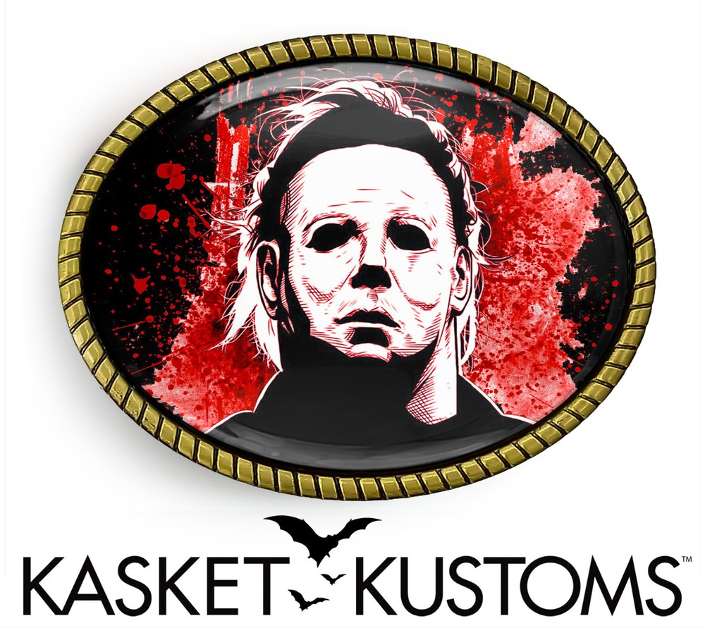 Halloween Belt Buckle – Slasher Movie Horror Movie Belt Buckle – 718