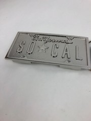 No Fear XB021 Southern California SO * CAL Sliver CHROME belt buckle – FSTSHP