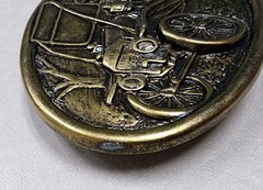 Antique Car Belt Buckle Avon Vintage Model T Brass Look Automobile Vehicle