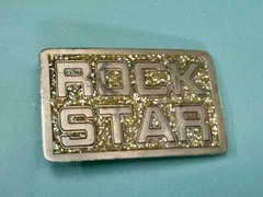 Rock Star 2001 Great American Products Statement Novelty Vintage Belt Buckle