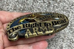 VTG Americas Heritage The Right To Bear Arms Belt Buckle Great American Co 1980s
