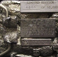 Operation Desert Storm Iraq Gulf War 1991 Belt Buckle Eagle US Flag Tank Plane