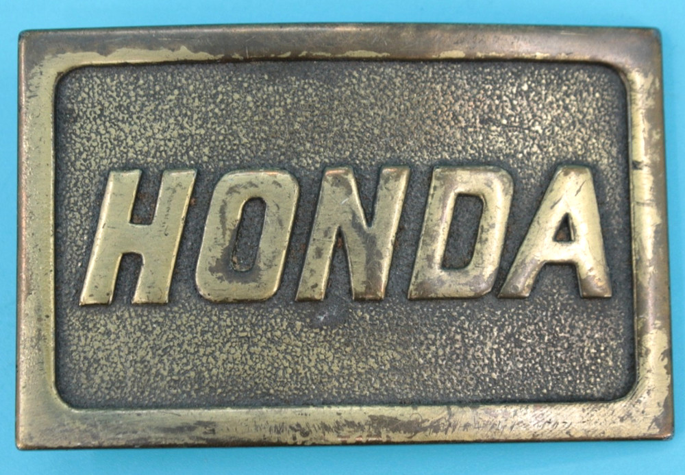 VTG 70s/80s Honda Motorcycles Brass Colored Belt Buckle