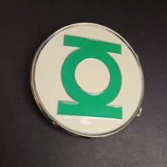 DC Comics Green Lantern Belt Buckle Silver White Green