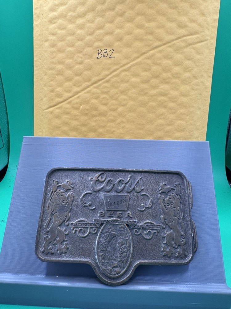 Vintage Coors Premium Beer Belt Buckle