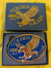 Limited Edition 2010 National Rifle Association (NRA) Golden Eagles Belt Buckle