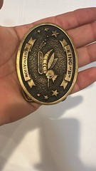 U.S. Army King of Battle Artillery Oval Metal Belt Buckle Gold/Black 2in