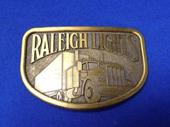 Lot of 3 Vintage Brass & 1 Mixed Alloys Truck & Tractor Themed Belt Buckles