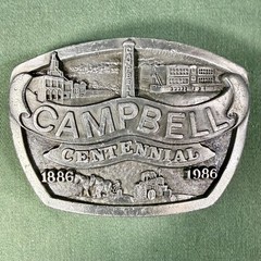 Campbell Nebraska Centennial Belt Buckle 1886–1986 Ltd Ed 200/500 Vintage