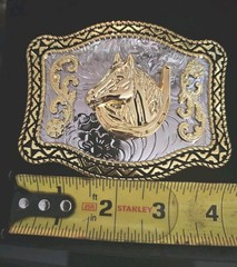 Horse Head Western Cowboy Belt Buckle Hebilla Vaquera Cabeza Caballo Mexico Made