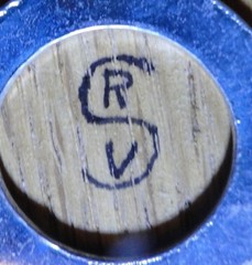 Belt Buckle – Wood with Swirled Insert – Signed RVS – 3 »x2 » – 1D