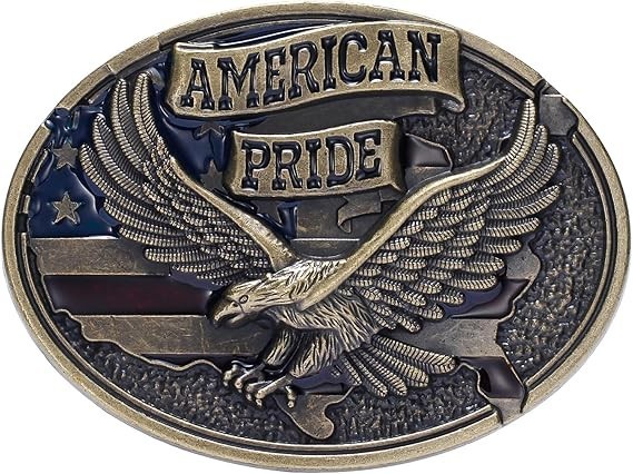 Belt Buckles for men women – Western Cowboy Belt Buckle American Flag and Eagle