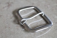 Nickel / Silver Coined End Bar Buckle fits up to 1 1/2&Prime; belt buckle lot of 5