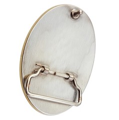 Western Oval Buckle with Cactus Design