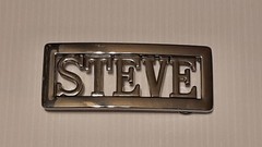 STEVE Custom Personalized Name Belt Buckle -Put your name or word on Buckle