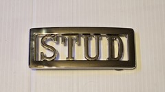 STUD Custom Personalized Name Belt Buckle -Put your name or word on Buckle
