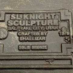 SLKnight Sculpture Belt Buckle Bronze Gold Tone 3&Prime;x2&Prime; Pronghorn Deer 1978 Vtg